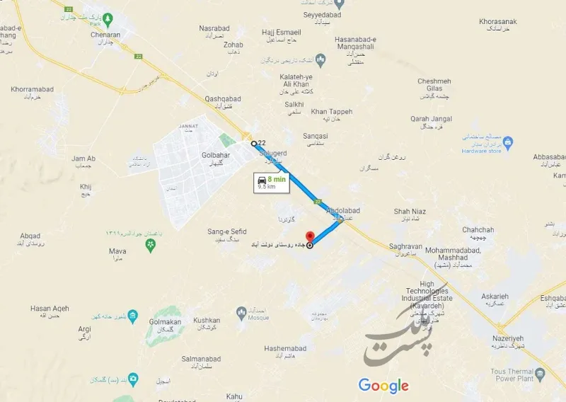 فروش زمین دور دیوار ۹۰۰ متری بهترین موقعیت | فروش مسکونی | زمین | مشهد | گلبهار | پست ملک